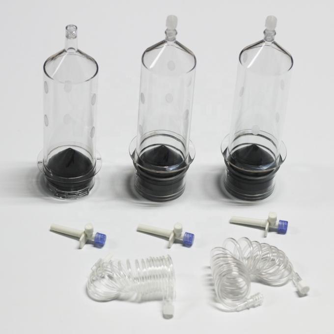 200ml 메마른 외과 장비 플라스틱 복용량 통제 주사통 혈관조영법 인젝터 CT 고압 주사통