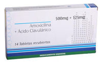 아목시실린과 Clavulanate 칼륨 정제 250mg+125mg, 500mg+125mg의 875mg+125mg 구두 약물 항생제
